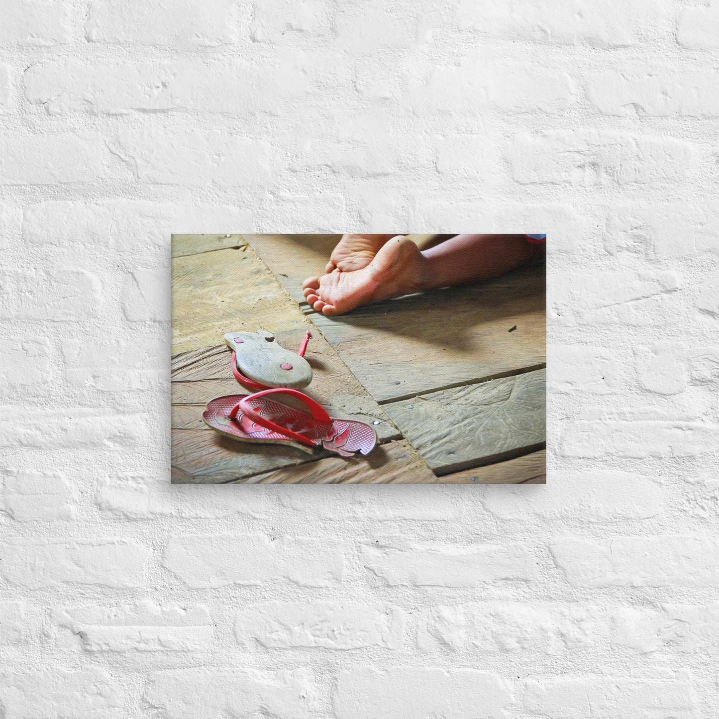 'Red Sandles' Canvas Print