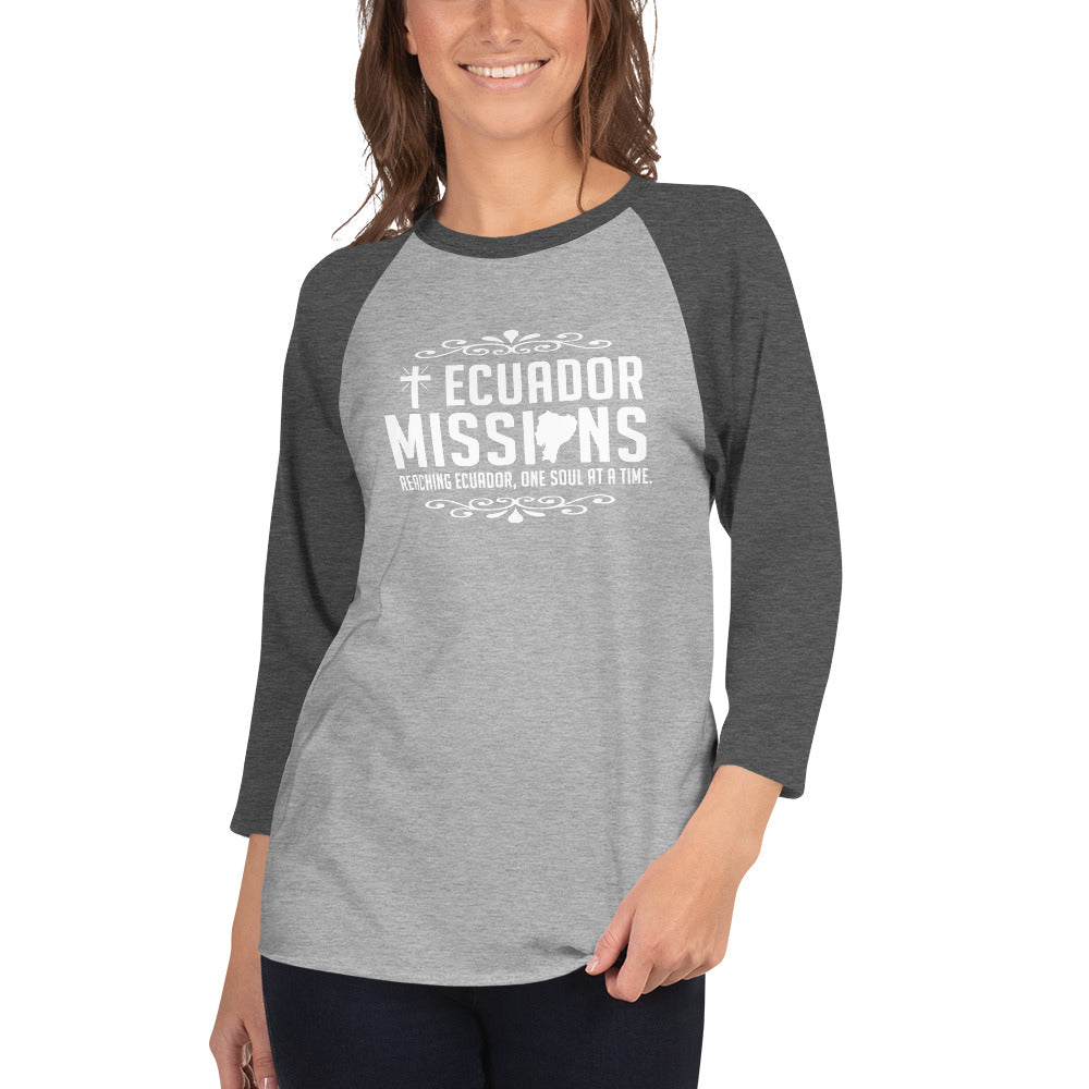 Ecuador Missions 3/4 sleeve raglan shirt