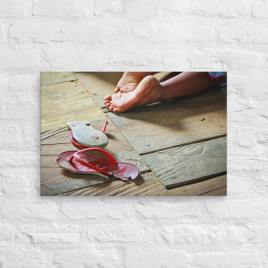 'Red Sandles' Canvas Print