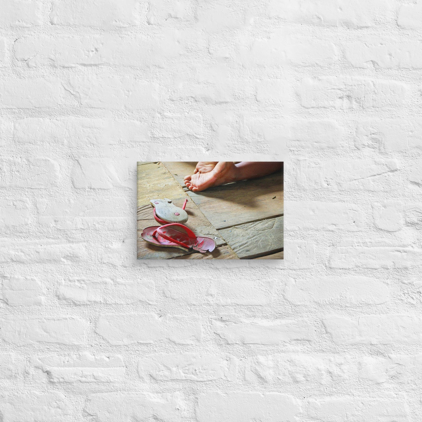 'Red Sandles' Canvas Print