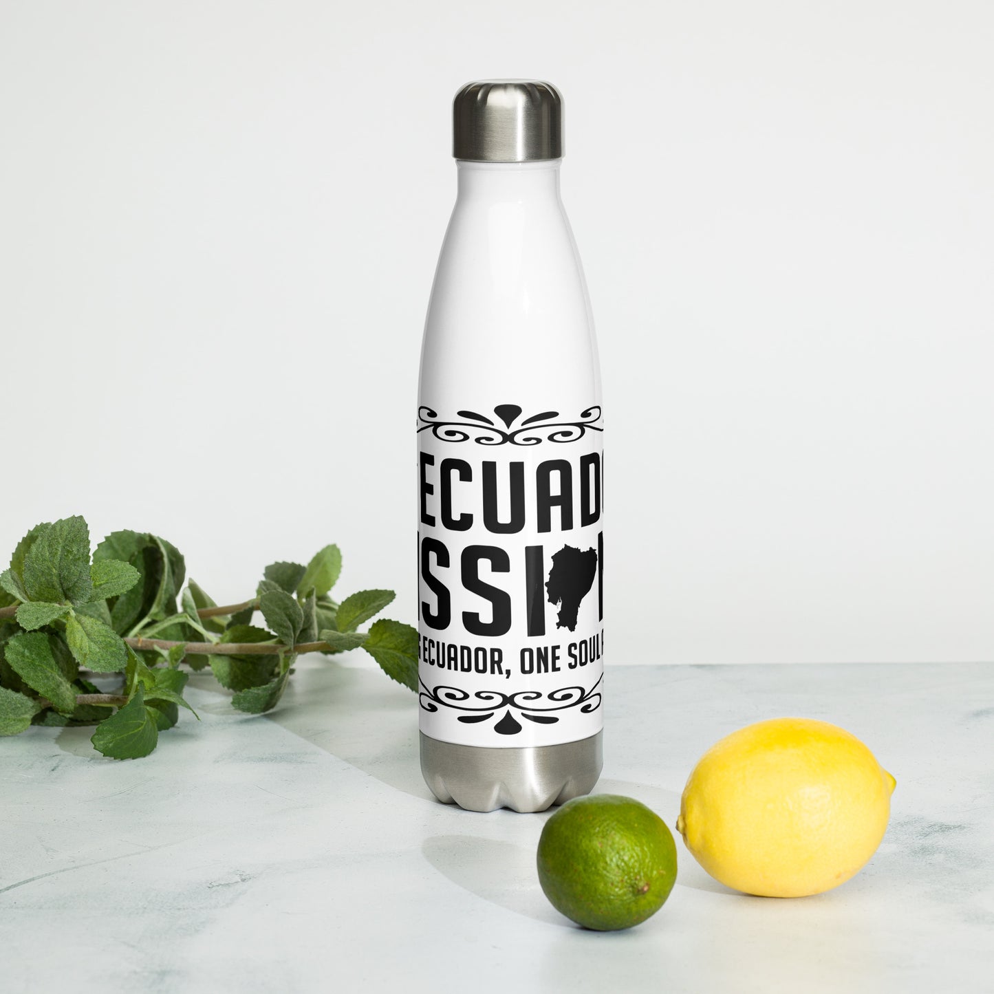 Botella de agua de acero inoxidable - Color blanco