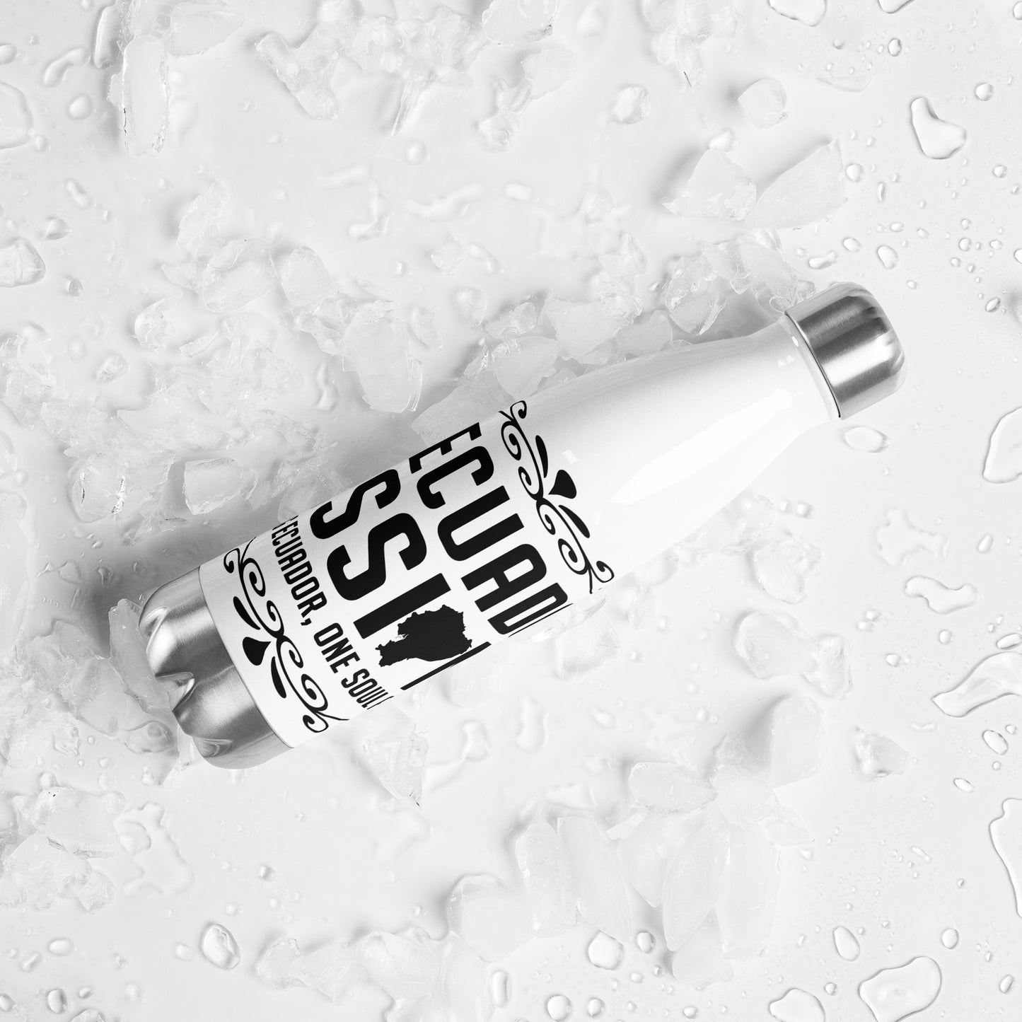 Botella de agua de acero inoxidable - Color blanco