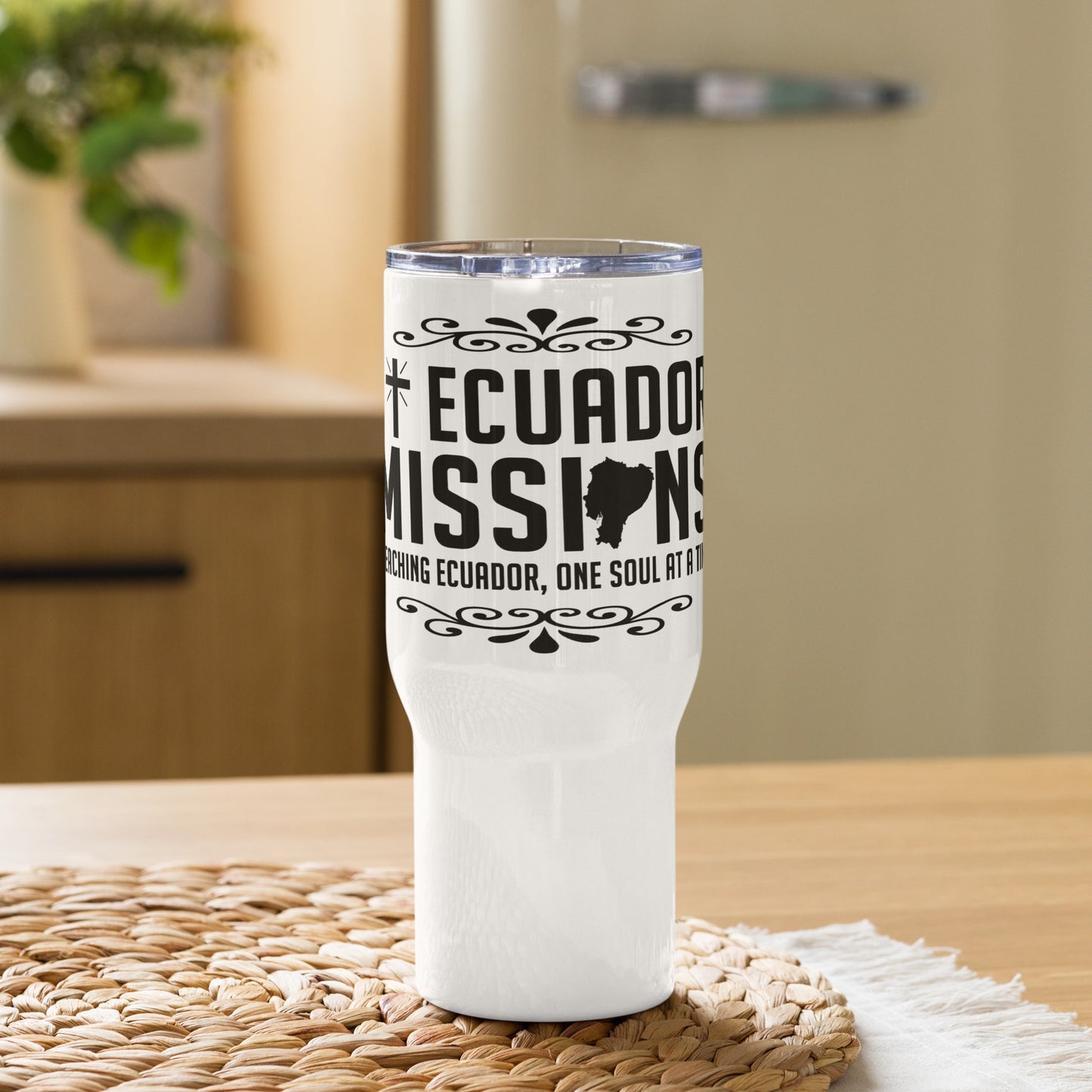 Taza de viaje con asa