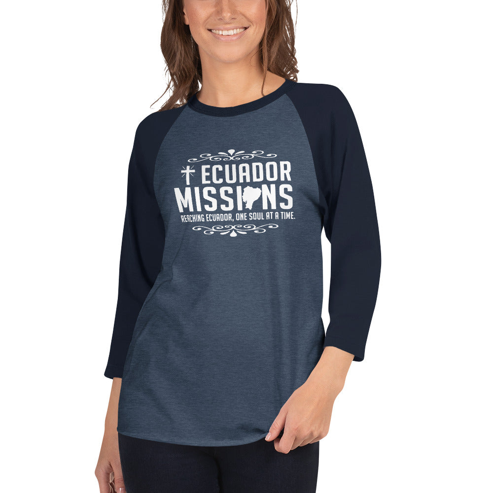Ecuador Missions 3/4 sleeve raglan shirt