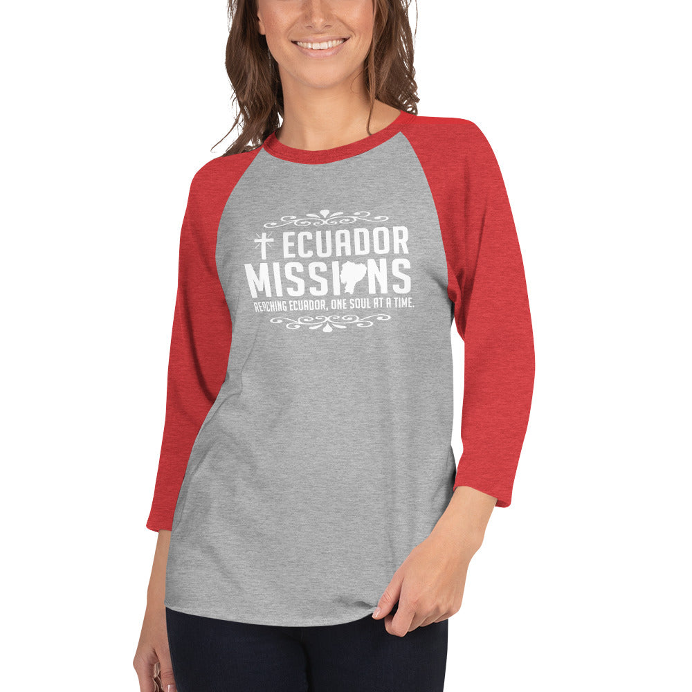 Ecuador Missions 3/4 sleeve raglan shirt